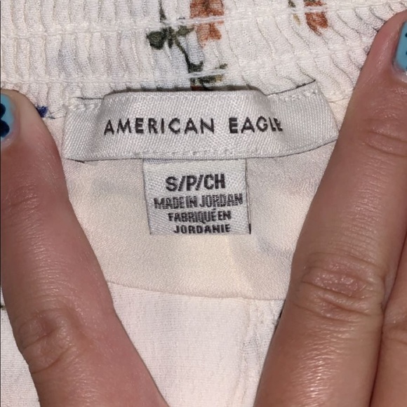 white floral flowy pants - Picture 3 of 3